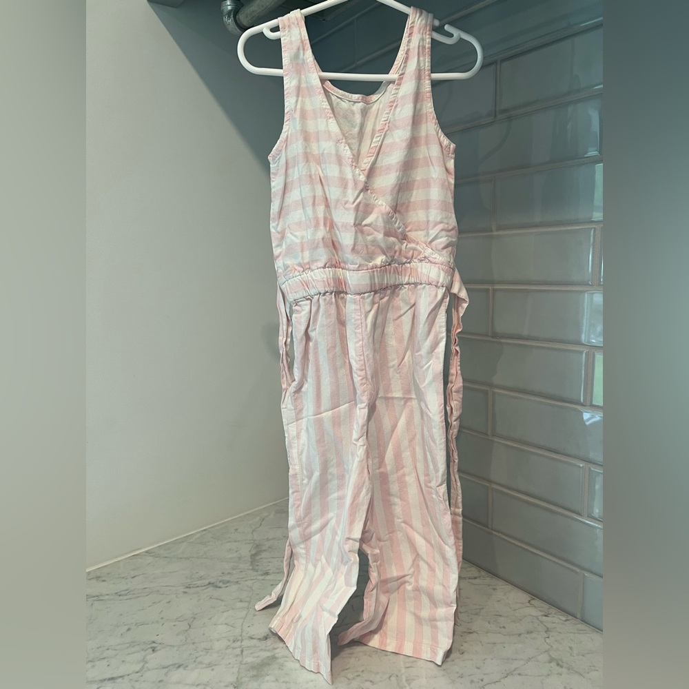 Carter's Pink and White Striped Romper